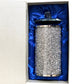 Silver Crushed Diamond Glass Canister in Gift Box