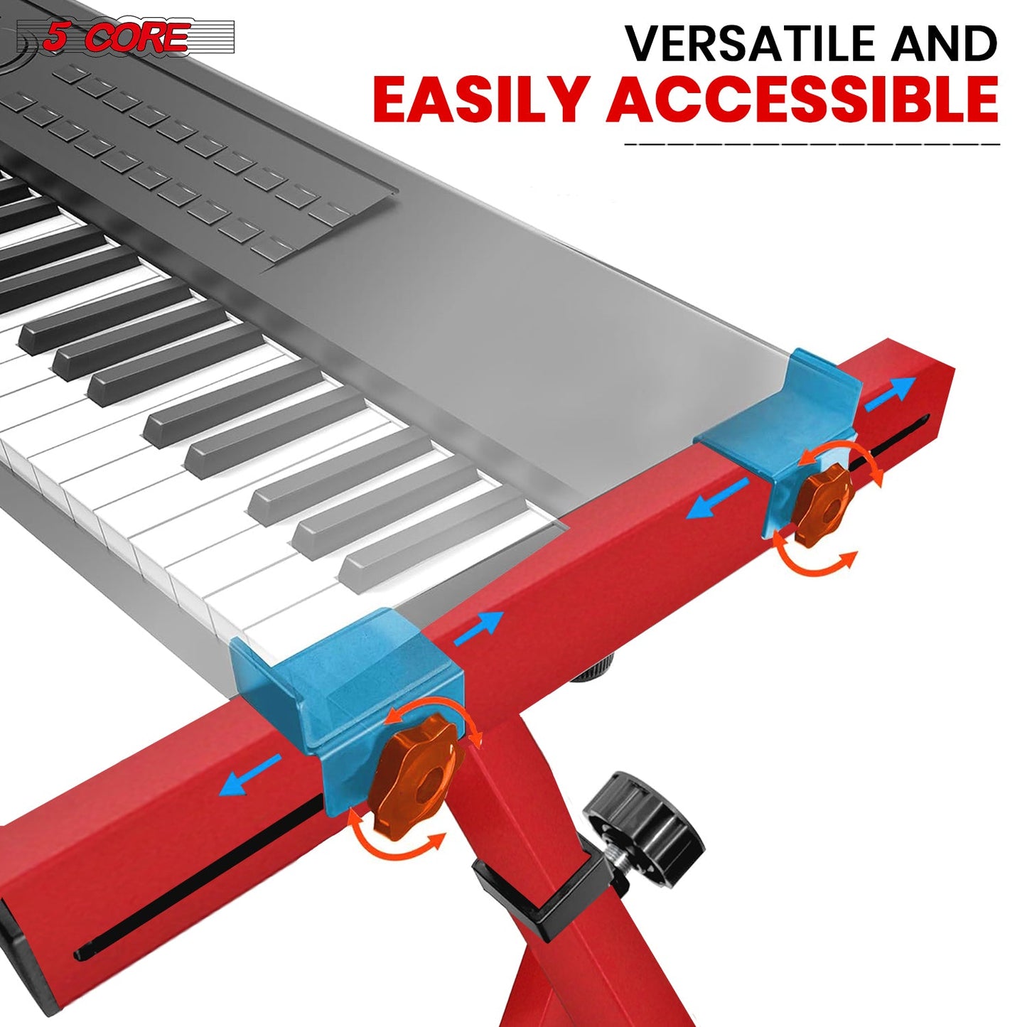 5Core Keyboard Stand Z Style Sturdy Adjustable Electric Piano Riser