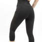 Seajoy Athletic High-Waisted Capri Leggings with Hip Pockets