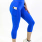 Seajoy Athletic High-Waisted Capri Leggings with Hip Pockets