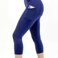 Seajoy Athletic High-Waisted Capri Leggings with Hip Pockets