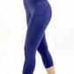 Seajoy Athletic High-Waisted Capri Leggings with Hip Pockets