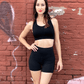 Jolie High-Waisted Athletic Shorts with Hip Pockets