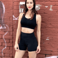 Jolie High-Waisted Athletic Shorts with Hip Pockets