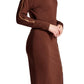 Josefa Asymmetric Dress -  Long sleeve convertible midi dress with