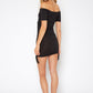 Women's Solid Off Shoulder Dress