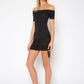 Women's Solid Off Shoulder Dress