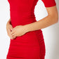 Women's Solid Off Shoulder Dress