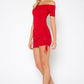 Women's Solid Off Shoulder Dress