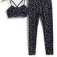 Charcoal Leopard Sports Bra and Legging Set