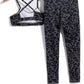 Charcoal Leopard Sports Bra and Legging Set