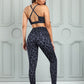 Charcoal Leopard Sports Bra and Legging Set