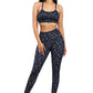 Charcoal Leopard Sports Bra and Legging Set