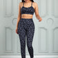 Charcoal Leopard Sports Bra and Legging Set