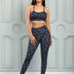 Charcoal Leopard Sports Bra and Legging Set