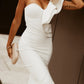 White One-shoulder Formal Dress