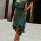 Green One-Shoulder Sequin Dress