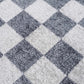 Alie Gray Checkered Washable Area Rug