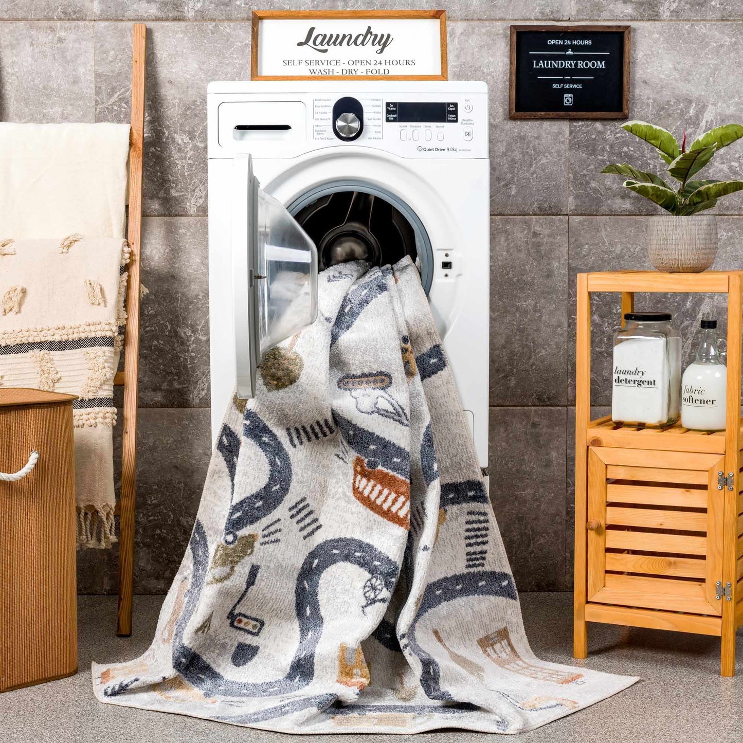 Mave Washable Area Rug