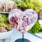 Pink Amethyst Heart Display Piece