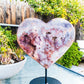 Pink Amethyst Heart Display Piece