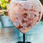 Pink Amethyst Heart Display Piece