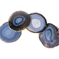 Agate Coasters with Natural Trim, Set of 4