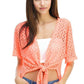 Crochet Tie-Front Cover-Up Top