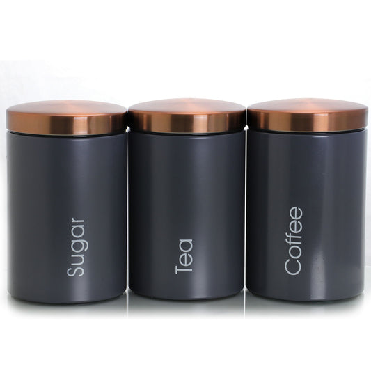 MegaChef Essential Kitchen Storage 3 Piece Sugar, Coffee and Tea