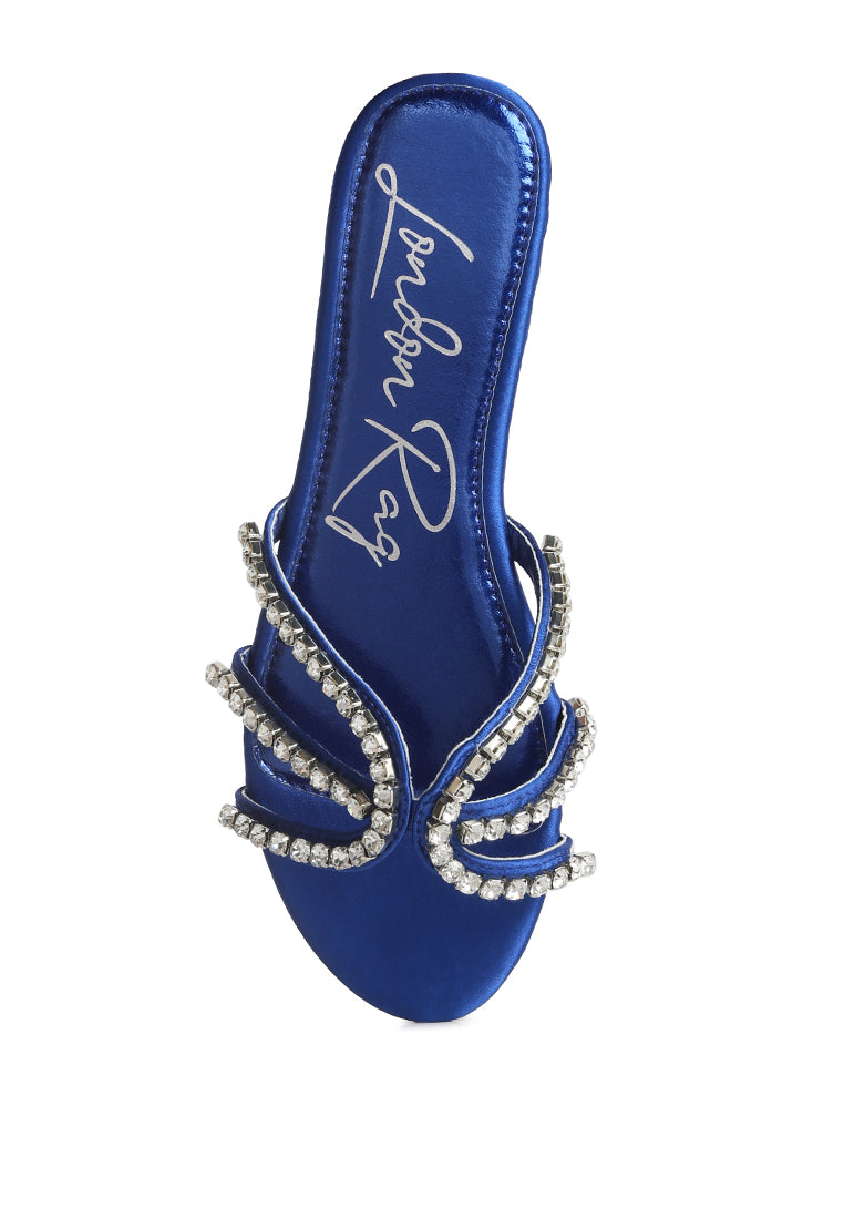 Mezzie Diamante Embellished Flat Sandals