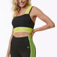 NEON VIBES CROPPED SPORTS BRA