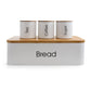 MegaChef Kitchen Food Storage and Organization 4 Piece Canister Set in