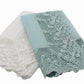 ML16148 Garden Trellece Lace Trim Napkins,20"x20",Set of 4