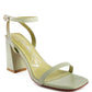 Mooncut Ankle Strap Block Heel Sandals