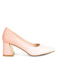 Harlow Metallic Accent Block Heel Pumps