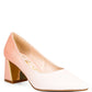 Harlow Metallic Accent Block Heel Pumps