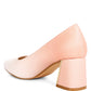 Harlow Metallic Accent Block Heel Pumps