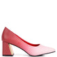 Harlow Metallic Accent Block Heel Pumps