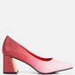 Harlow Metallic Accent Block Heel Pumps