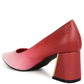 Harlow Metallic Accent Block Heel Pumps