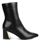 Kaira Metallic Accent Heel High Ankle Boots