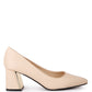 Casey Metallic Detail Block Heel Pumps