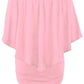 Multiple Dressing Flounced Pink Mini Dress