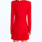 Shoulder Pad Mini Dress