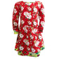 AnnLoren Girls Boutique Christmas Floral Long Sleeve Cotton Party