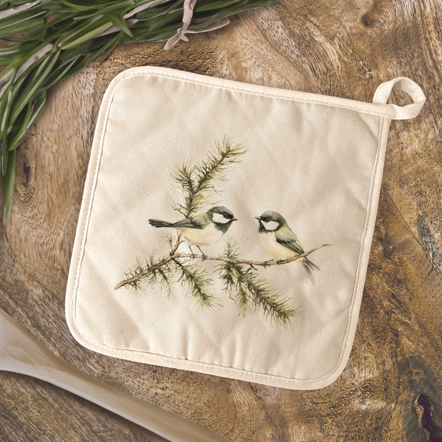 Chickadee Pair - Spring Cotton Pot Holder