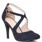 Close Toe Cross Strap Heel Sandals