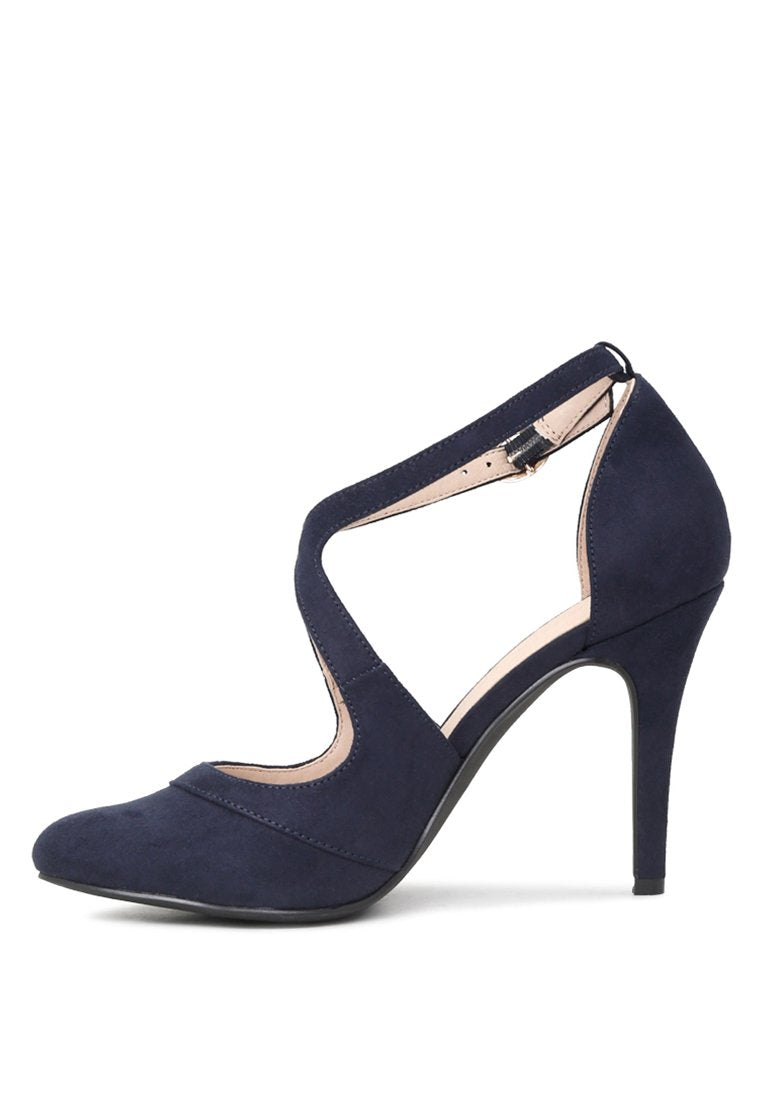 Close Toe Cross Strap Heel Sandals