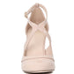 Close Toe Cross Strap Heel Sandals