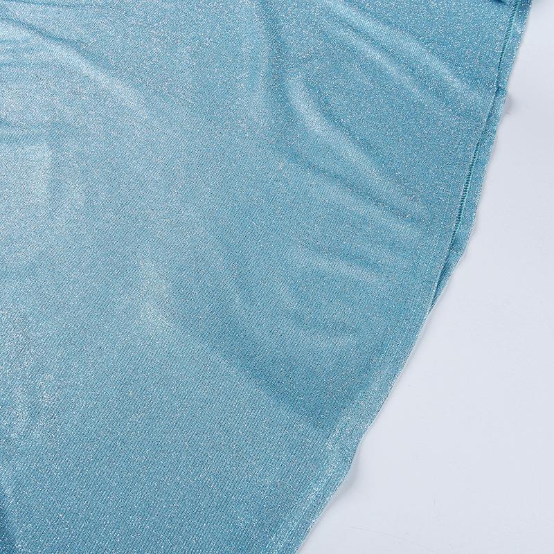 Summer Elegant Sexy Sexy Slim Strap Drill Chain Shiny Dress for Women